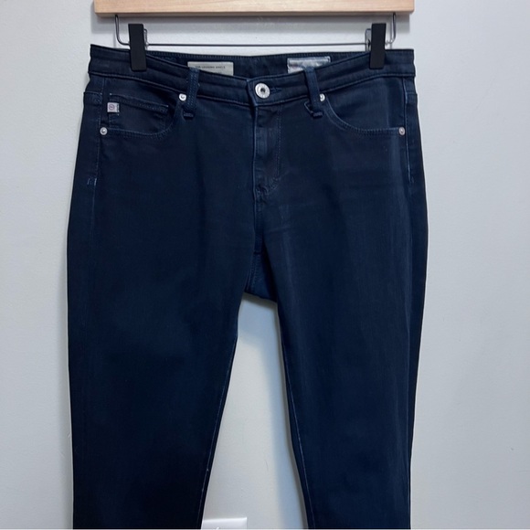 AG Adriano Goldschmied The Legging Ankle Skinny Ankle Jeans Size 27 Black Blue - Picture 3 of 11